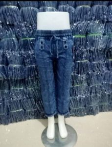Celana Anak Perempuan Baggy Pants Semi Jeans Trendy & Kekinian