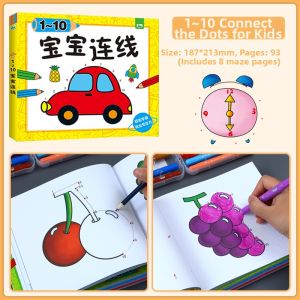 XIAOSHUGUOGUO | Beginner Coloring And Connecting Dots Workbook For Kids