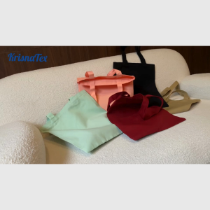 Krisnatex Tote Bag Zipper Kanvas Polyester Polos - Tas Resleting
