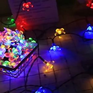 [COD]Waterproof Solar Lamp Fairy String Lights LED Peach Blossom Lawn Garden Patio Christmas Tree