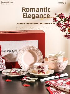 Mr.Snail | Wedding Engagement Moving Gift French Embossed Tableware Set