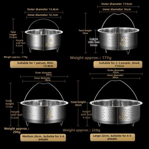 CHIZHIDU | Stainless Steel Portable Rice Steamer Separator