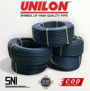 pipa hdpe selang air merk unilon ukuran 25mm atau 3/4 inch panjang 200 meter best seller premium 100% baru