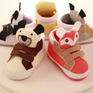 Fashionable and cute cartoon teddy bear childrens shoes cotton shoes suitable for 1-year-old babies