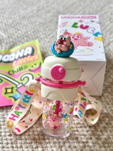 Uooha Double Drink Cup Tritan Plastic Portable Summer Water Cup Straw Cup High Aesthetic Value for Women On-The-Go