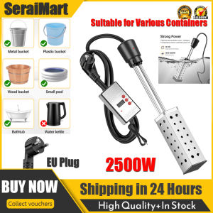 Electric Immersion Water Heater Bucket Water Heater Household High Power Submersible Pool Bathtub Heater With Thermostat