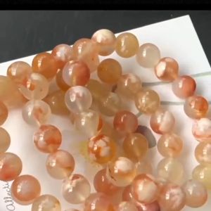 Sakura Agate crystal bracelet collection. Genuine natural and unheated gemstone with Certificate of Authenticity