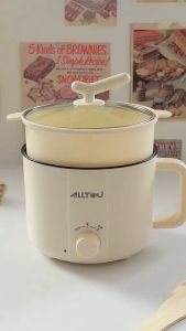 ALLTOU Electric Cooker 1.8L Mini Pan with Steamer Multi-function Periuk Non-Stick Hot Pot Noodles Cooker 电煮锅 泡面锅