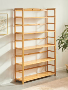 ตู้หนังสือแบบพับได้ลำลองสำหรับใช้ในบ้านและสำนักงาน ตู้หนังสือเด็ก ชั้นวางของหลายชั้นทำจากไม้ไผ่ ติดได้กับผนัง ขนาดเล็ก วัสดุอื่นๆ