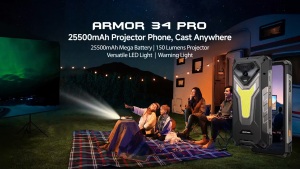 Ulefone Armor 34 Pro 5G AI Smartphone 6.95 Inch 120Hz 32GB+512GB Mobile Phone Built-in Projector 25500mAh 64MP Cellphone NFC