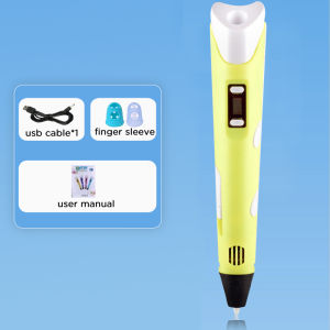 3D Pen With LCD Screen Compatible PLA Filament Toys 3D Drawing Printing Pen for Children DIY Christmas Birthday Gift