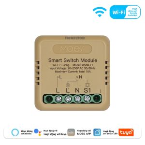 Mô-đun Công Tắc Thông Minh Mini MOES Tuya WiFi Zigbee 1-4 Gang Tự Lập Trình Hẹn Giờ Tương Thích Với Google Home Và Alexa Dùng Cho Tự Động Hóa Nhà Cửa