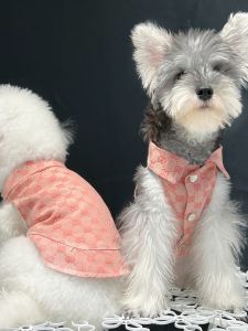 Pink Vest New Year Festival Style Dog Pet Clothes Breathable Princes Dog Vest Teddy Bichon Home Celebration National Day