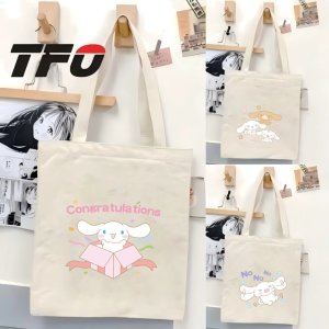 TFO Minimalist Cinnamoroll Character from Sanrio Canvas Tote Bag Versatile Ideal for College School