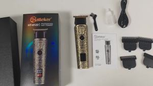 Máy Cạo Râu Điện Hatteker Retro Clipper Cạo Đầu Trọc Màn Hình Số Hiệu Suất Salon Có Thể Sạc Lại Kèm 3-4 Đầu Cạo