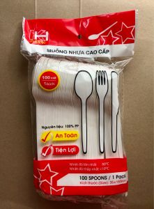 MUỖNG NHỰA GIA TƯỜNG 100 CÁI/GÓI