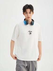 SANFU | Mickey Print Retro Sporty Loose Fit Men T-Shirt