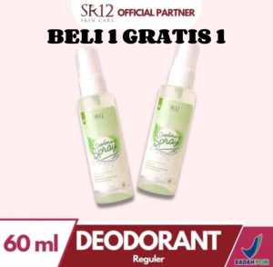 DISKON Deodoran Anti Lengket Nyaman di Ketek SR12 Deodorant Spray 60 ml Reguler Promo Beli 1 Gratis 1