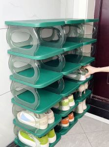 ตู้รองเท้าสำหรับประตูบ้าน ตู้รองเท้าหลายชั้นสวยงามสำหรับใช้ในบ้าน ตู้รองเท้าแบบป้องกันฝุ่นใหม่ 2025 สำหรับเก็บรองเท้าในบ้าน