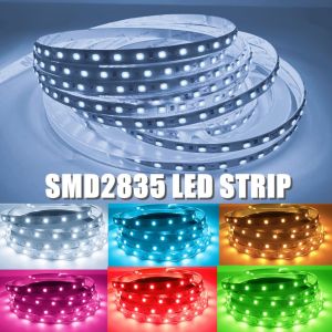 12V SMD2835 LED Strip with Welding Free DC Plug Home Strip Flexible Cuttable Soft Lamp Bar for Home TV Background Decor 60LEDs/m