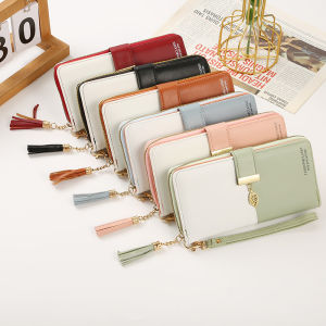 Dompet Panjang Wanita Kekinian Resleting Kasual Simple Korea Fashion Style Uang Koin Kartu COD D89