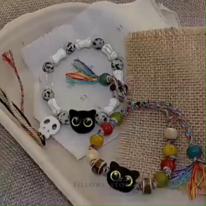Gelang Cantik VIntage Kucing Night Fury Wanita Perhiasan Fashion Lucu Elegan Kekinian
