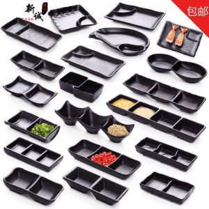 Đĩa Gia Vị Nhiều Ô Melamine Đĩa Gia Vị Thịt Nướng Kiểu Nhật Hàn Đĩa Xì Dầu Nướng Hai Ô Ba Ô Đĩa Gia Vị Chấm Nhỏ Lẩu