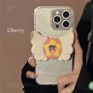 เคสโทรศัพท์มีแผ่นฟอยล์ส่องแสงเป็นประกายระยิบระยับกันชนเซเลอร์มูนสำหรับ IPhone 15 Pro Max 13 12 11 14 Pro Max ปิดคลุมป้องกันการกระแทก