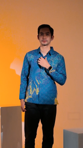 Handara Batik Premium Pria Lengan Panjang Slim Fit Furing - Wasesa Emerald Blue
