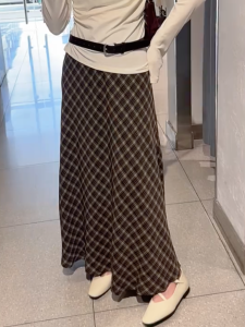 MANMI | French Vintage Loose Slim Fit Versatile Drape Skirt