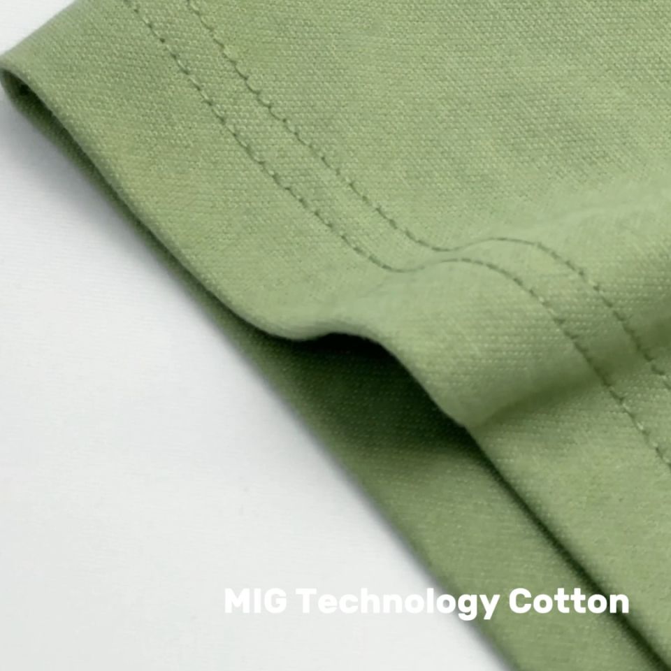 MIG Premium 200gsm Technology Cotton Comfortable Round Neck Short Sleeve Oversized Plain T Shirt - 1112O