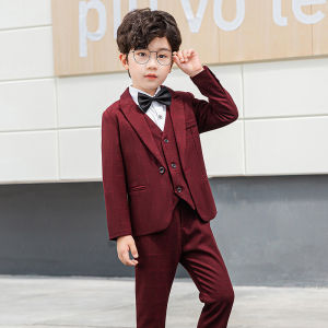lontakids Boys Plaid Blazer Vest and Trousers Gentleman Suit Kids Formal Wear Childrens Outfits for Wedding Birthday Party