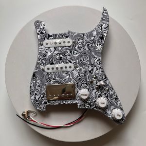 Prewired Loaded Guitar Stratocaster Pickguard SSH Pick Guard Seymour Duncan SSL1 SH-4 Ainico 5 Pickups 5 Way BLADE Coil Splitting Switch CTS Copper Pots for Fender Electric Guitar Accessories