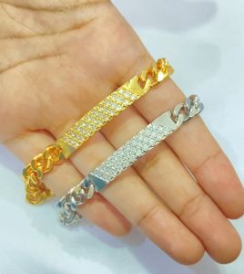 Gelang Emas Rhodium Permata Aksesoris Perhiasan Lapis Emas