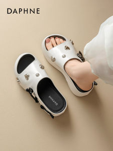 Daphne | Thick Sole Sweet Cool Love Bow Slip-on Sandals