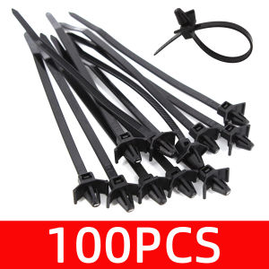 PINMOAP 10/20/50/100/200PCS Nylon Zip Ties Automotive Engine Compartment Wiring Harness Fasteners Push On Fasteners Accessories
