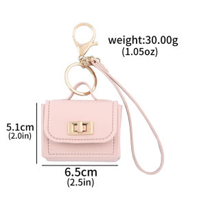 Creative Mini Leather Hangbag Bag Keychain Cute Fashion Korean Simulation Exquisite Leather Bag Pendant Keyring Jewelry Gift