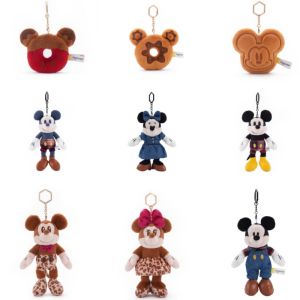 Classic Hot Anime Genuine Micky Mouse Plush Dolls Keychains Small Pendant Bag Hangings Christmas Birthday Gifts