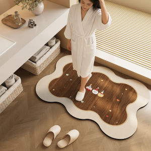 Water Absorbing Anti-Slip Wooden Texture Bath Mat
