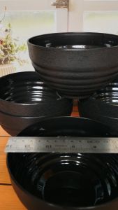 Promo Mangkok Ramen Hitam Polos Isi 12