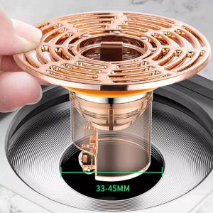 [Dizoey] Bathroom Floor Drain Core Removable Self-Closing Toilet Odor and Insect Proof Sewer Strainer Plug Diam 33-45mm
