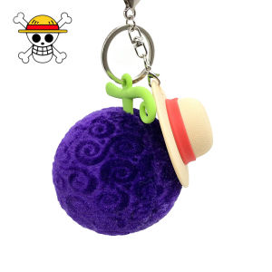 ZEEMIN Halloween Christmas Cartoon One Piece Devil Fruit Pendant Keyring: A Gift for Anime Fans