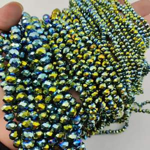 Green Flat Round Shape Austrian Crystals Glass Loose Spacer Beads 50-200pcs 3/4/6/8mm For Jewelry Making DIY Bracelets Necklaces