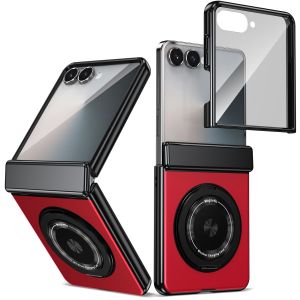 szhaiyu | Luxury Magnetic Case For Samsung Galaxy Z Flip 8 7 6 5 4 3 With 360 Ring Bracket HD Tempered Flim Hinge Protector Back Cover