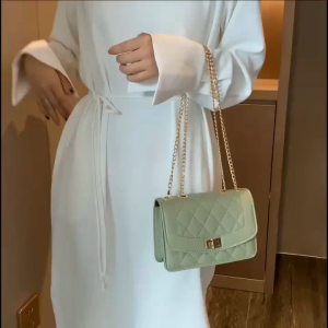 SKM Womens Elegant Chain Embroidery Thread Sling Bag BG470 Beg Perempuan
