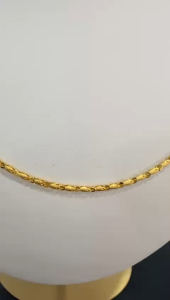 Poh Heng Jewellery 24K Pisces Link Chain Necklace in Yellow Gold[Price By Weight]