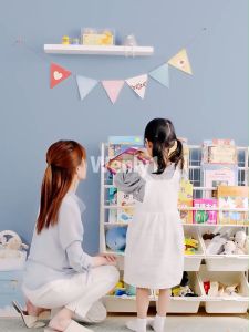 Childrens Bookcase Household Picture Book Rack Multipurpose Rack  Rak Buku Storage Box With Wheel Children Kids Toy Storage Box Baby Bookshelf/O16