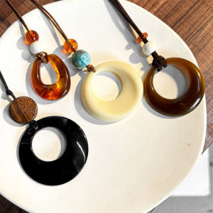 C.three Antique Buddhist Mood Necklace Women Retro Clavicle Chain Personalized Versatile Sweater Chain