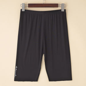 plus Size Womens High Waist Loose Modal Base Layer Pants Summer Thin Five-Quarter Length Slimming Shorts for Outerwear