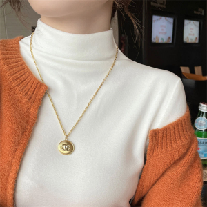 Elegant Solid Color High Neck Long Sleeve T-Shirt Womens Slim Fit Base Layer Shirt Versatile Casual Style Autumn Wear